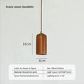 Scandinavian Wooden Pendant Light – Minimalist Design for Living Room and Bedroom | Natural Wood Look