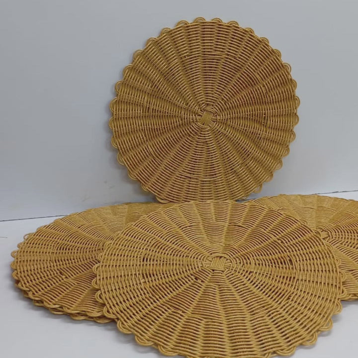 6-piece Set Thicker Rattan Table Set