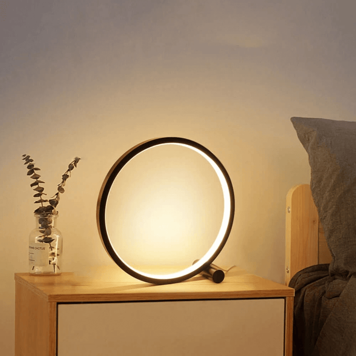 Halo Glo Lamp – minimalistic dimmable round LED table lamp