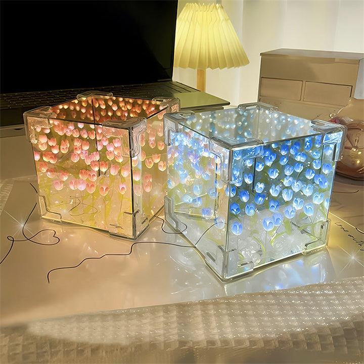 Illuminated Tulip Elegance Mirror Lamp |