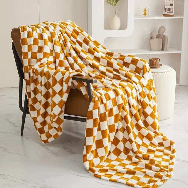 Trendy Chessboard Blanket