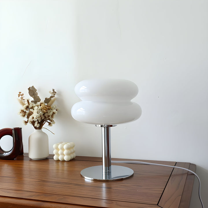 Italian Designer Glass Egg Tarts LED Table Lamp