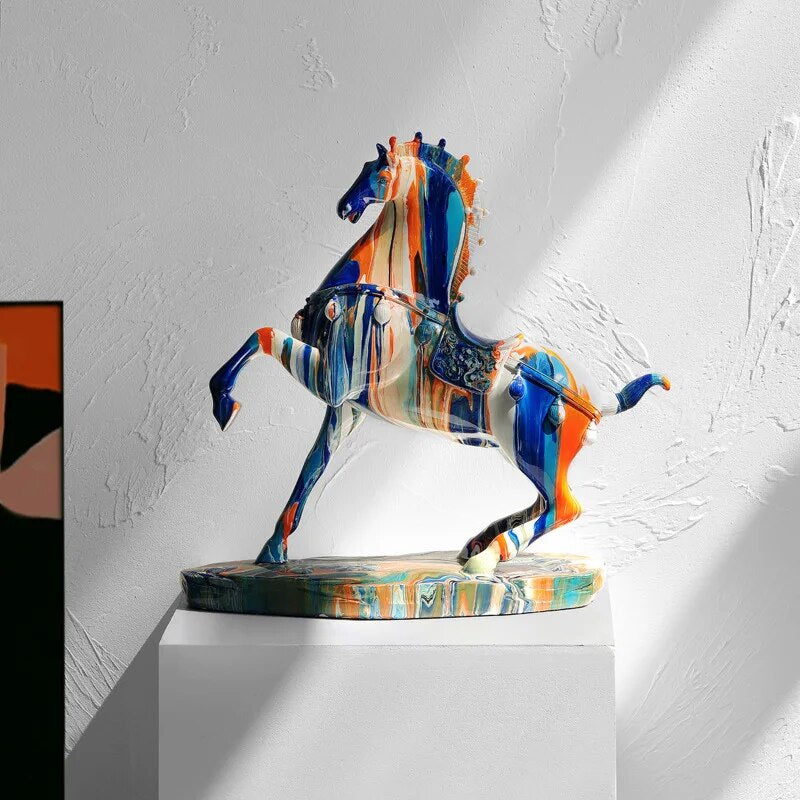 Art colourful Bull Sculpture