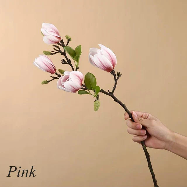 Lifelike artificial magnolia branches