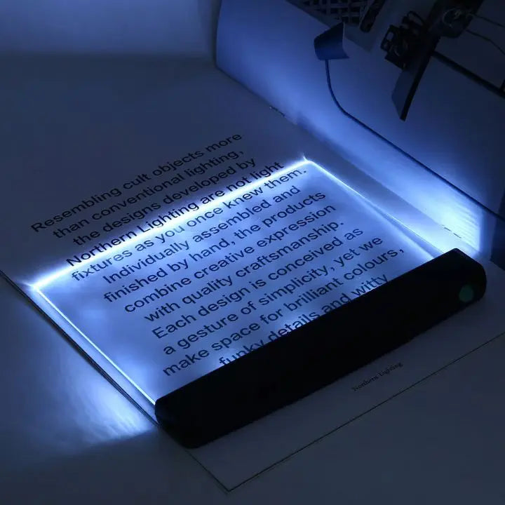 LED Reading Lamp Flat Panel – Night Light with 2 Brightness Levels &amp; Eye PRedection