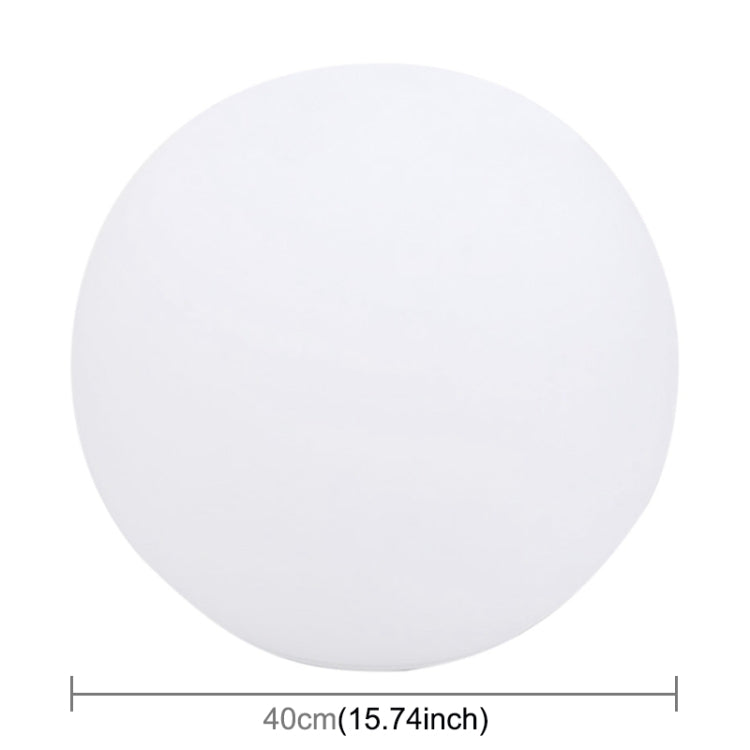 LEH-42321 40cm Round Ball Solar Power Lamp, Floating Garden colour Changing LED Light with 0.7W Monocrystalline Silicon Solar Panel &amp; Remote Control (White)