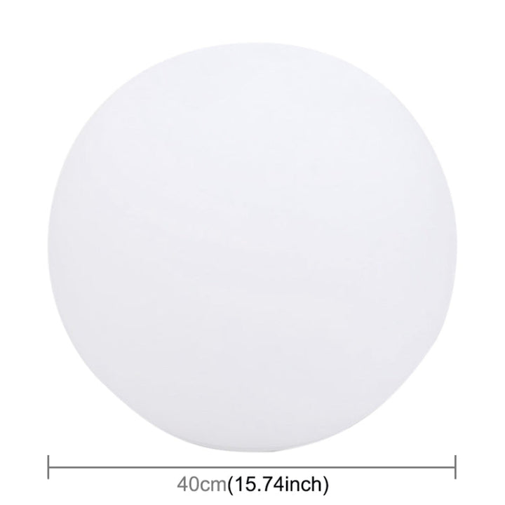LEH-42321 40cm Round Ball Solar Power Lamp, Floating Garden colour Changing LED Light with 0.7W Monocrystalline Silicon Solar Panel &amp; Remote Control (White)