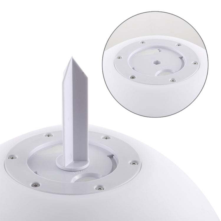 LEH-42321 40cm Round Ball Solar Power Lamp, Floating Garden colour Changing LED Light with 0.7W Monocrystalline Silicon Solar Panel &amp; Remote Control (White)