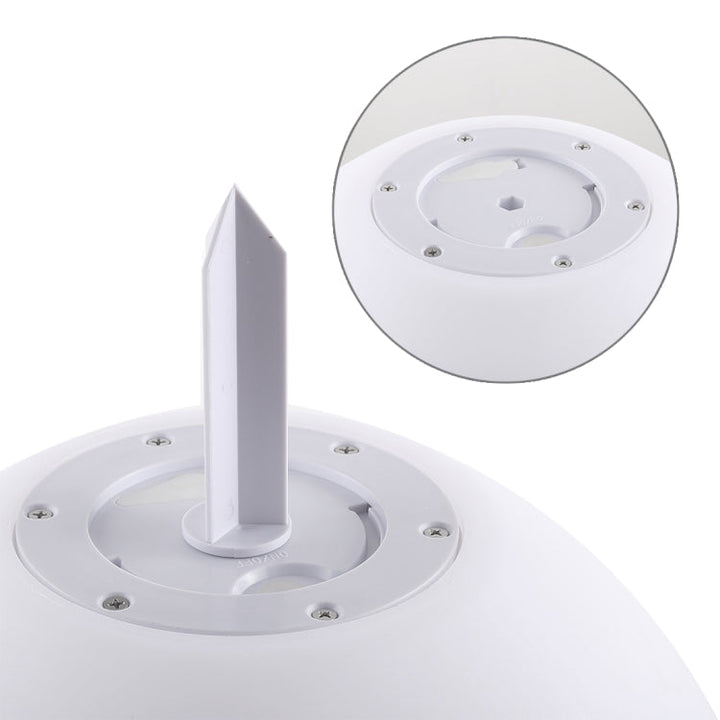 LEH-42321 40cm Round Ball Solar Power Lamp, Floating Garden colour Changing LED Light with 0.7W Monocrystalline Silicon Solar Panel &amp; Remote Control (White)