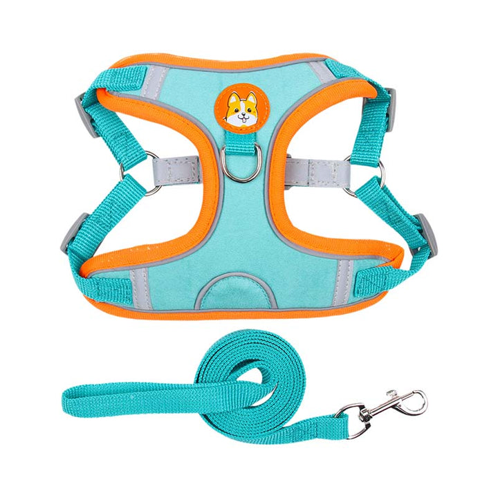 Reflective Pet Harness and Leash Set