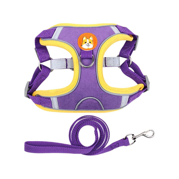 Reflective Pet Harness and Leash Set