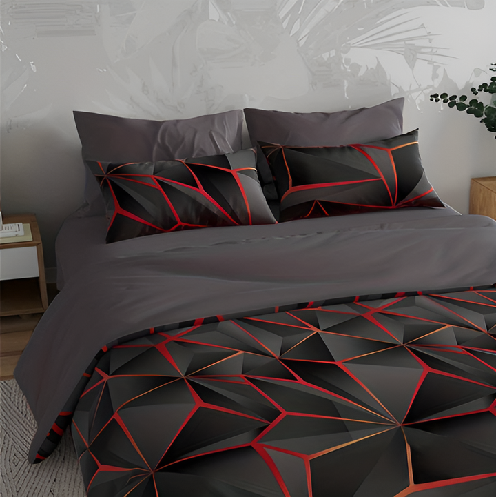 CLOUDLUX - Fluffy 3D-printed check bedding set