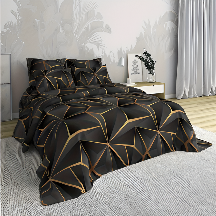 CLOUDLUX - Fluffy 3D-printed check bedding set