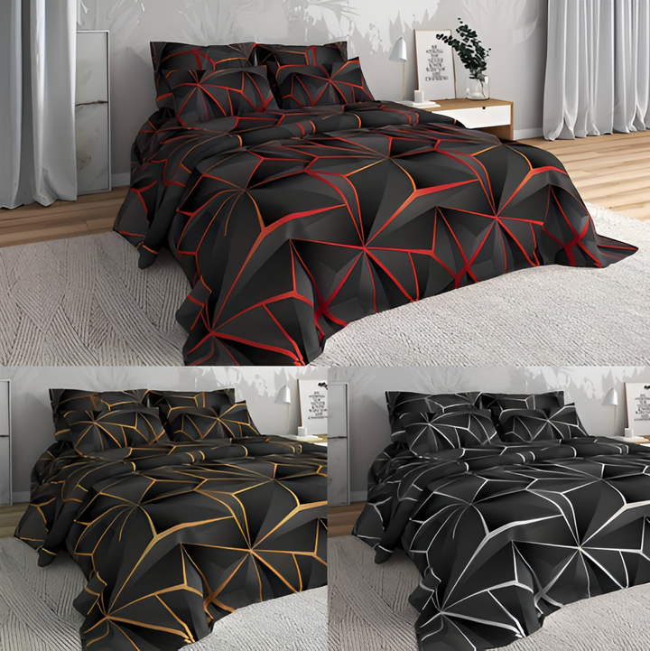CLOUDLUX - Fluffy 3D-printed check bedding set