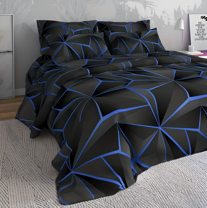 CLOUDLUX - Fluffy 3D-printed check bedding set
