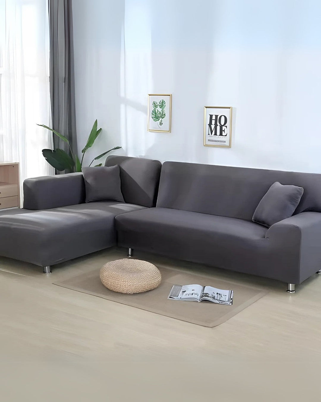 Elegant Modular Sofa Cover with Customizable Arrangement