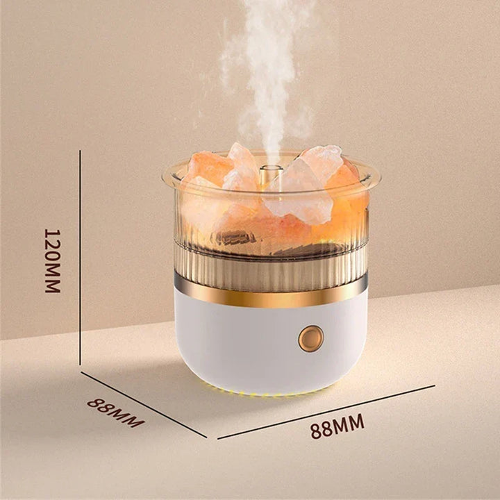 Himalaya salt crystal lamp &amp; essential oil diffuser, USB ultrasonic humidifier for home &amp; office