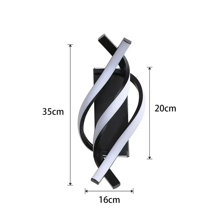 Spiral-shaped wall light