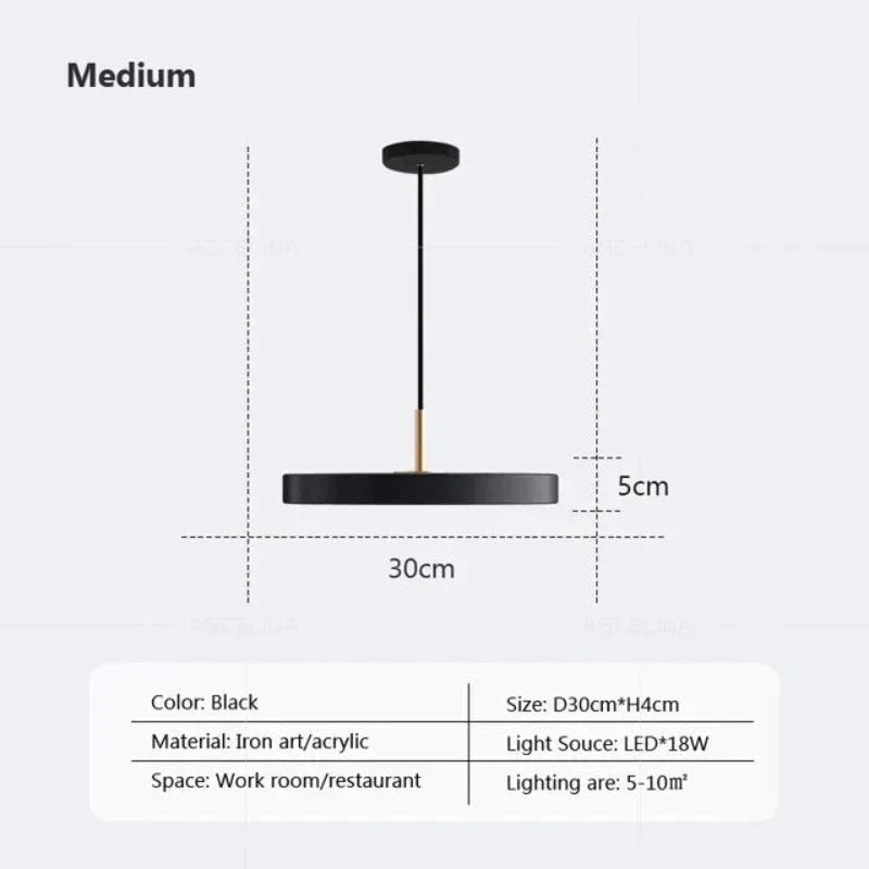 Slim Disc Pendant Light