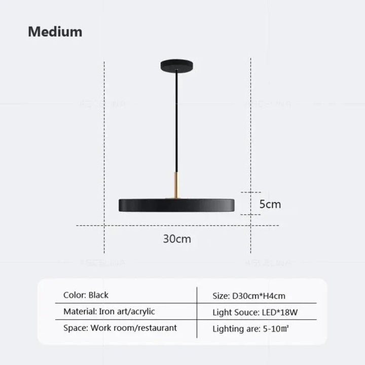 Slim Disc Pendant Light