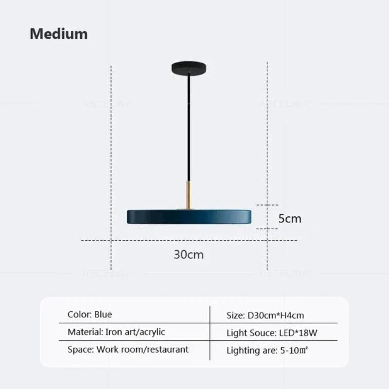 Slim Disc Pendant Light