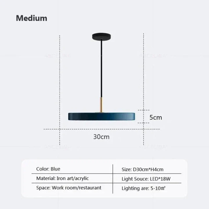 Slim Disc Pendant Light