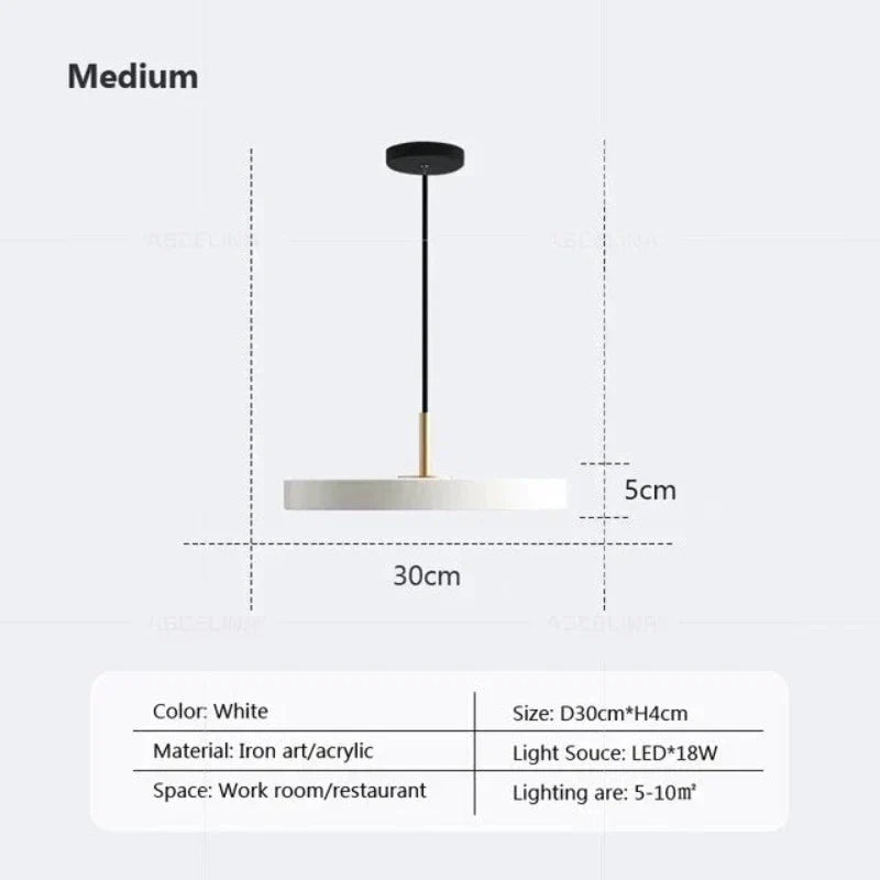 Slim Disc Pendant Light