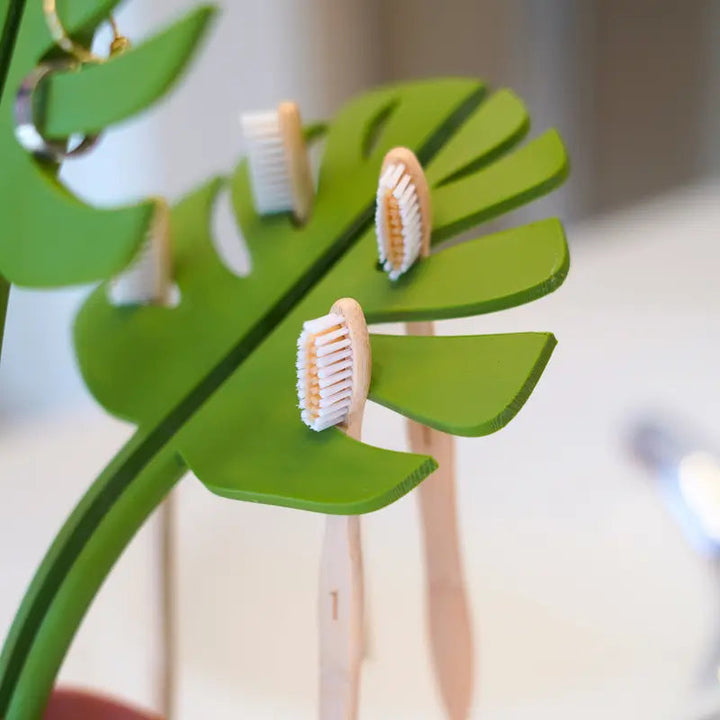 Monstera Mirror-Mounted Bathroom Organizer - Space-Saving with Stylish Design