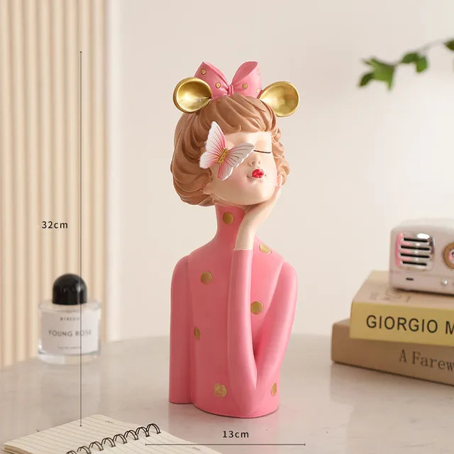 FloralFinesse - Girl Vase Decor
