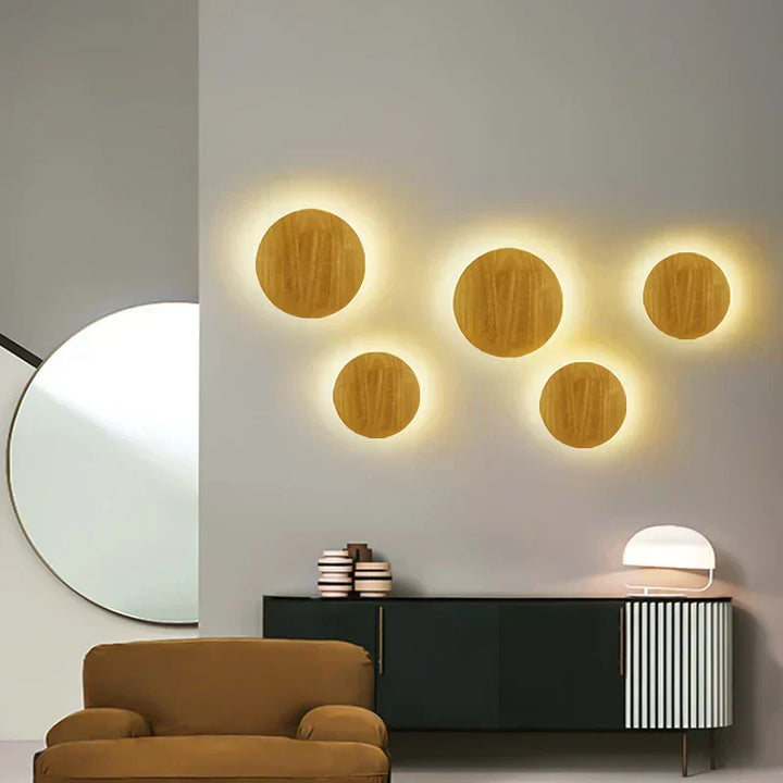LuxeRadiant – Scandinavian Wooden Wall Lamp