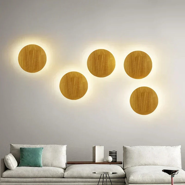 LuxeRadiant – Scandinavian Wooden Wall Lamp