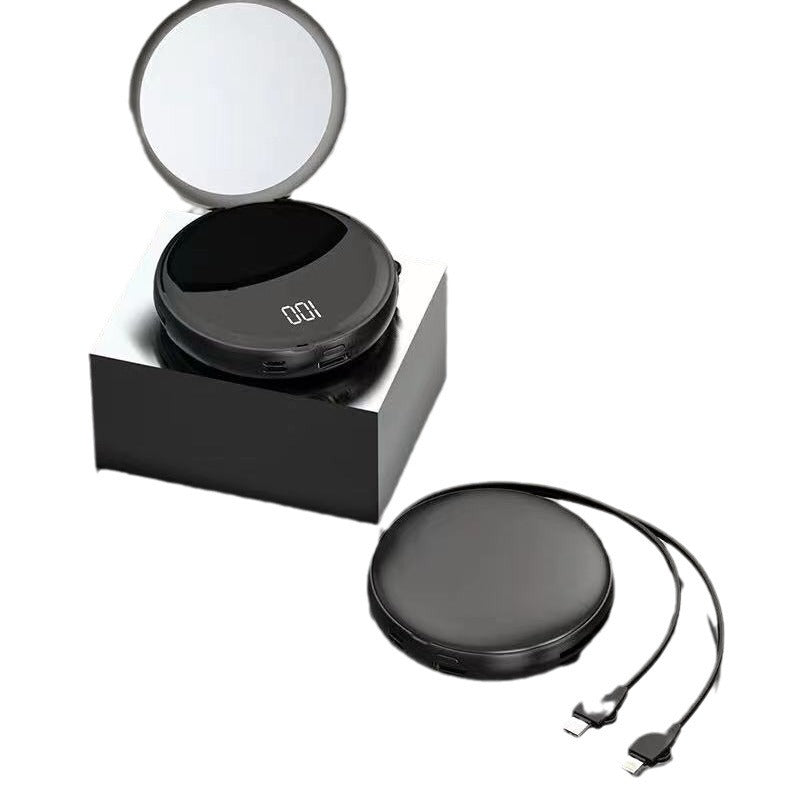 Portable mirror with USB charging function