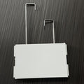 Adjustable Over-The-Door Hanging Mirror With Telescopic Stainless Steel Hooks