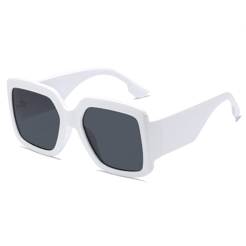 Women modern square sunglasses with mirror lenses