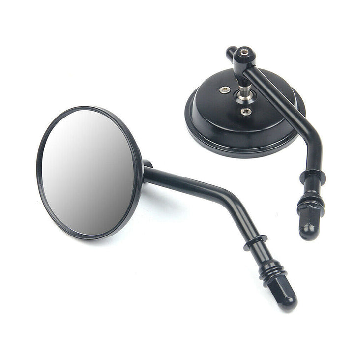 Motorcycle rearview mirror with adjustable arm and light effect