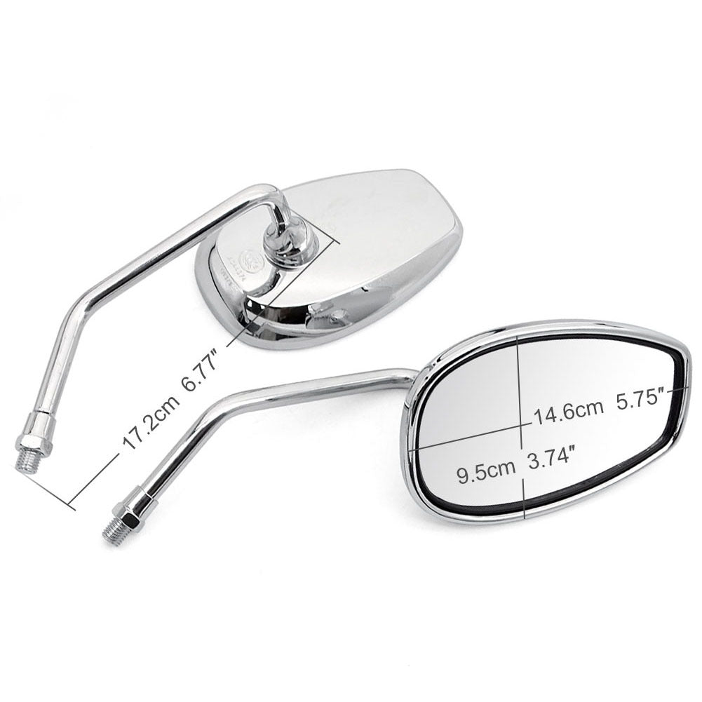 Motorcycle rearview mirror with adjustable arm and high-reflective surface