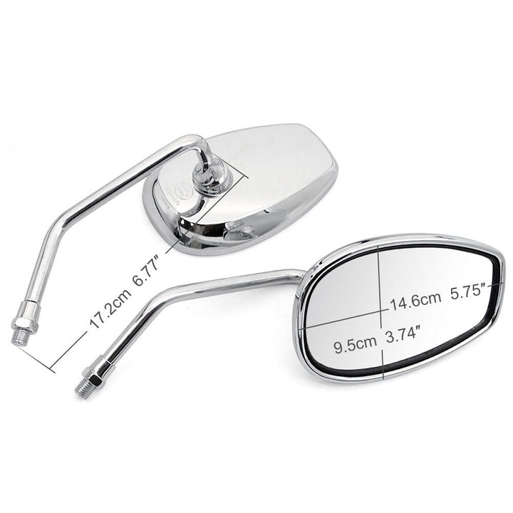 Motorcycle rearview mirror with adjustable arm and high-reflective surface