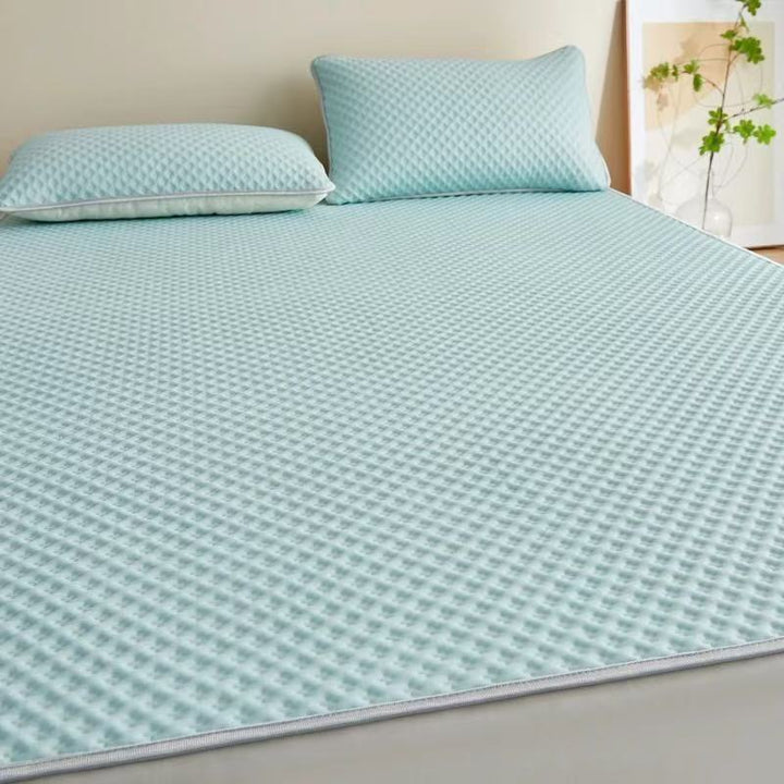 Unisex nan cooling mattress topper with breathable pressure relief and non-slip bottom