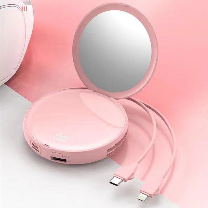 Portable mirror with USB charging function