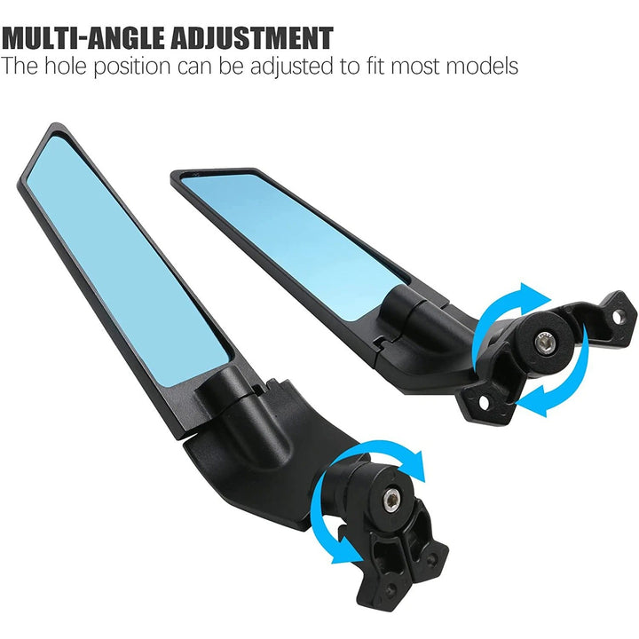 Adjustable motorcycle rearview mirrors with high-quality mounting system