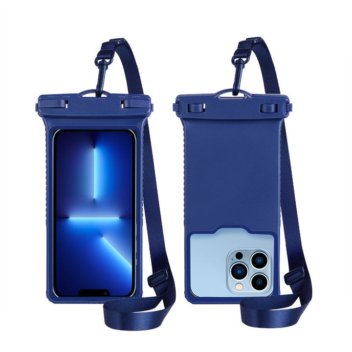 Unisex waterproof smartphone case with adjustable carrying strap