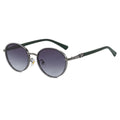 Ladies elegant round sunglasses with mirrored effect