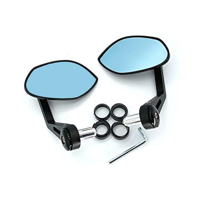 Ergonomic motorcycle rearview mirror with scratch-resistant surface