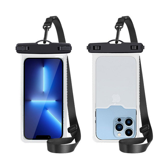 Unisex waterproof smartphone case with adjustable carrying strap