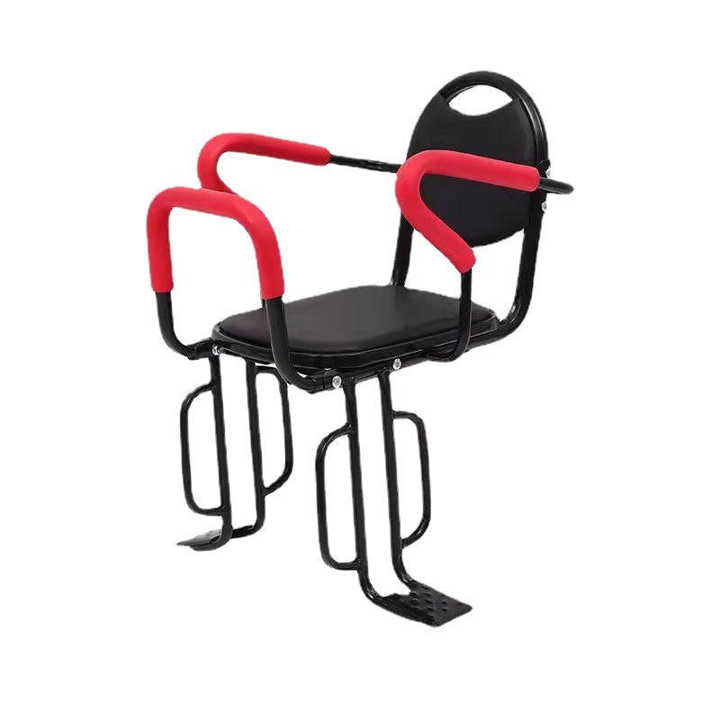 toddler safety bike seat with adjustable five-point harness padded armrests and footrests