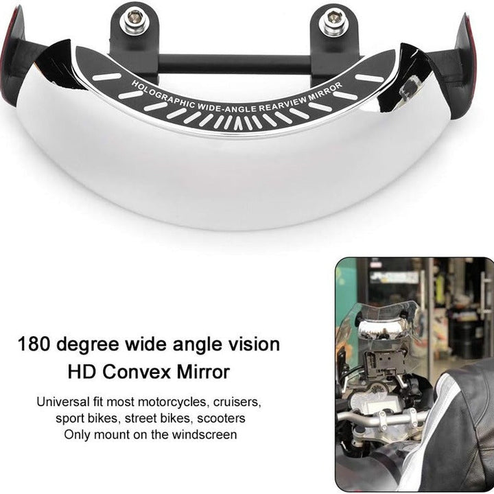 Holographic Wide-Angle Motorcycle Rearview Mirror