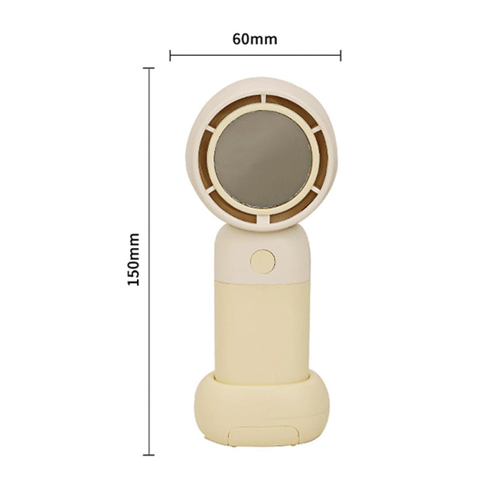 Women Portable Handheld Fan with Integrated Mirror