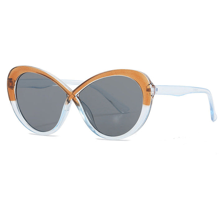 Women Cat-Eye Sunglasses with Mirrored Lenses
