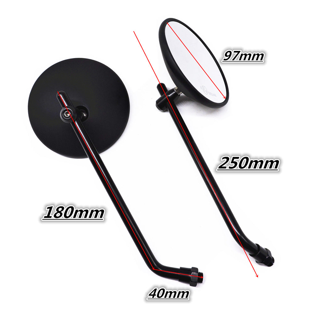 Motorcycle rearview mirror with adjustable design