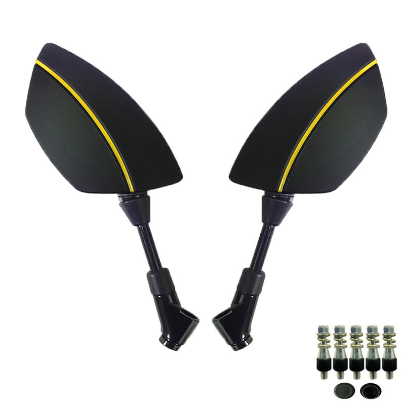 Motorcycle Mirror Set with Aerodynamic Design and High Stability